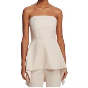 A+O Olivia Duncan Strapless Peplum Top